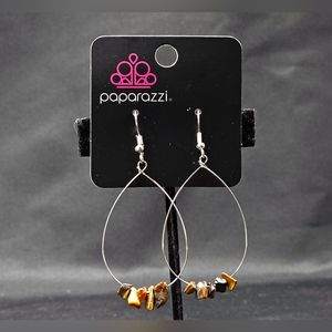 🤎'South Beach Serenity' Brown Tigers Eye & Silver Earrings - Paparazzi🤎